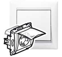 Legrand Valena Бел Розетка 2К+З IP44.