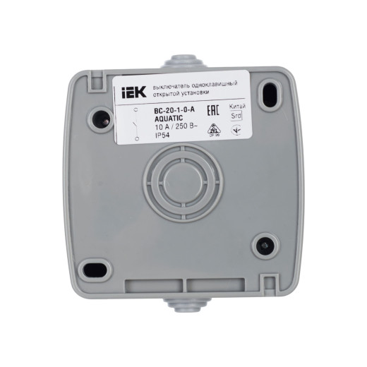 AQUATIC Выключ. 1 кл. о/у 10А IP54 ВС-20-1-0-А GENERICA