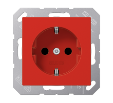 JUNG SCHUKO-розетка, защита от детей, красная