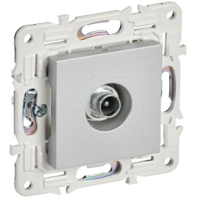 IEK SKANDY Серебряный Розетка TV проходная SK-A17S