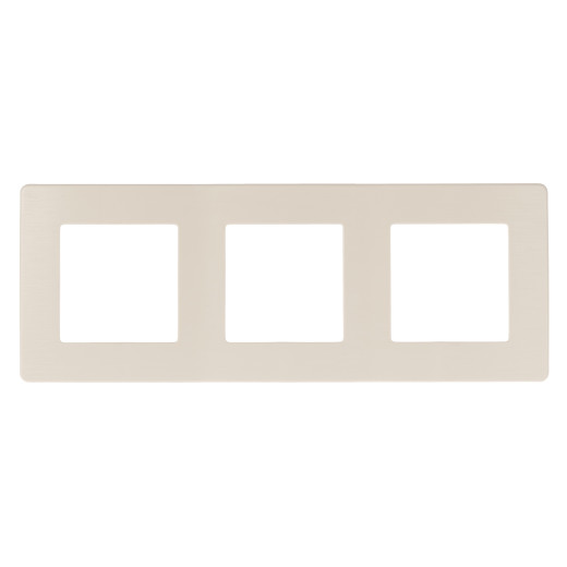 Рамка для розеток и выключателей ЭРА Серия 12 12-5103-02 на 3 поста, Сатин, слоновая кость