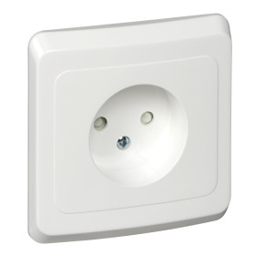Systeme Electric Этюд Бел Розетка 1-ая б/з с защитными шторками
