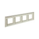 Рамка 4 поста (8 мод.), Avanti, белый жемчуг