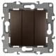 12-1107-13 ЭРА Выключатель тройной, 10АХ-250В, IP20, Эра12, бронза (10/100/2500)
