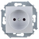 Simon 15 Алюминий Розетка 2P, 16А, 250В, винт.заж.