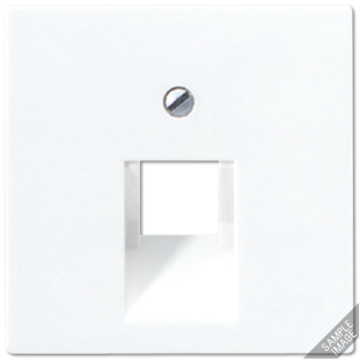 Крышка для одинарных телефонных и компьютерных розеток (UAE), фиксация винтом, термопласт, слоновая кость, A500