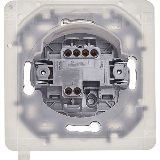 Переключатель одноклавишный IP44 - Legrand/Daccord Inspiria - 10АХ 250В безвинтовые зажимы - алюминий