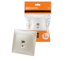 TDM Розетка компьютерная RJ45  перламутр 