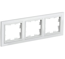 IEK BRITE Рамка 3-мест. РУ-3-БрБ бел.