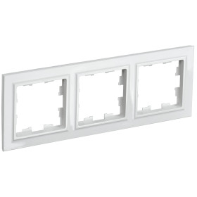 IEK BRITE Рамка 3-мест. РУ-3-БрБ бел.