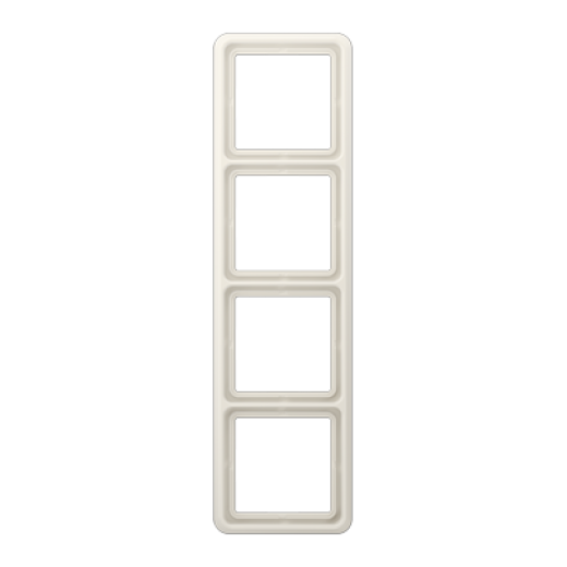 Рамка для вертикальной и горизонтальной установки, 4 поста, дюропласт, слоновая кость, CD500