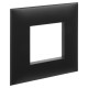 Рамка 1 пост (2 мод.), Avanti, черный матовый