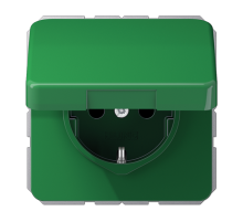 JUNG Штепсельная розетка SCHUKO 16A 250V~ с защитой от влажности зеленая