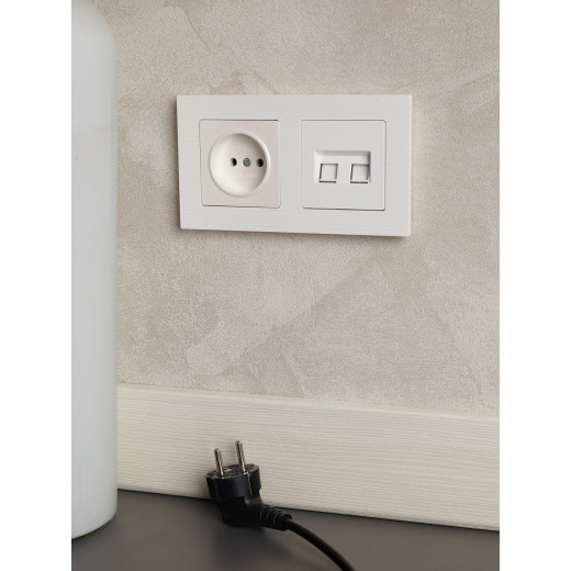 BRITE Рамка 2-мест. РУ-2-Бр бел. рифленый IEK