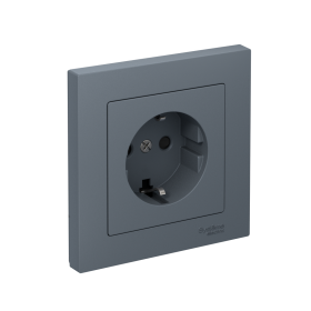 Systeme Electric AtlasDesign Грифель Розетка с заземлением со шторками, 16А, в сборе, быстрозажим. клем.