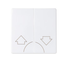 Simon S82 Concept Матовый белый, Клавиша 2-я для жалюзи без блокировки и пиктограммой 