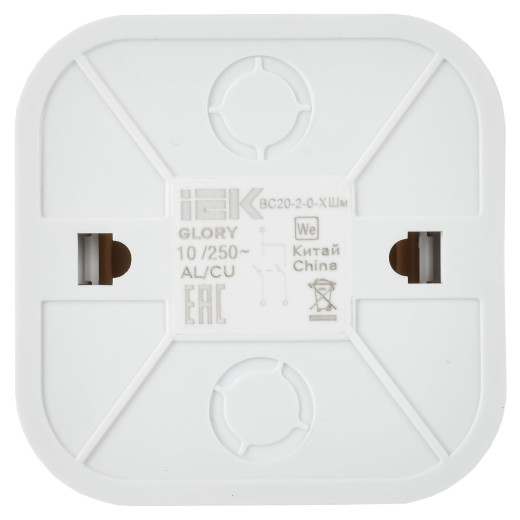 GLORY Выключ. 2-кл. с инд. о/у 10А ВС20-2-1-ХШм шамп. м. IEK