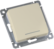 Hegel Мастер внутр Слоновая кость ВС10-432-01 Выключатель 1-клавишный, с индикацией, с самовозв. механизм