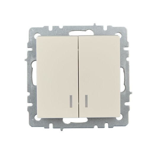 BRITE Выключ. 2-кл. с инд. 10А ВС10-2-1-БрКр беж. IEK