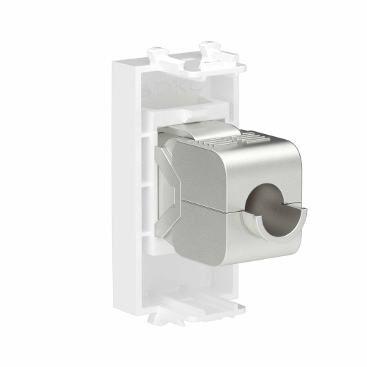 Компьютерная розетка RJ-45 без шторки модульная, кат.6 экранированная, Avanti, белое облако, 1 модуль