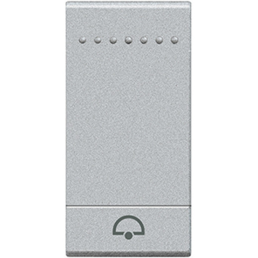 Livinglight Клавиша Звонок, размер 1 модуль, цвет алюминий
