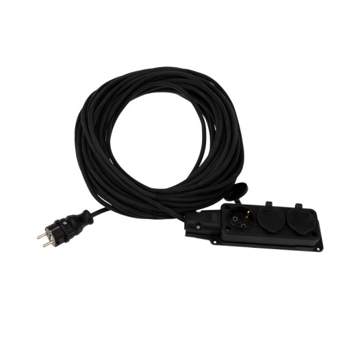 Удлинитель-шнур КГ 3x1,5, 30м, 3 гнезда, морозостойкий, с/з, 16А, 3500Вт, IP44 (Сделано в России) REXANT