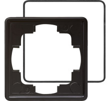 Gira S-Color Черный Рамка 1-ая с уплотнительной вставкой