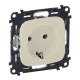 Valena ALLURE.Силовая розетка 2К+З 16А 250В с лицевой панелью.Безвинтовые зажимы.Слоновая кость