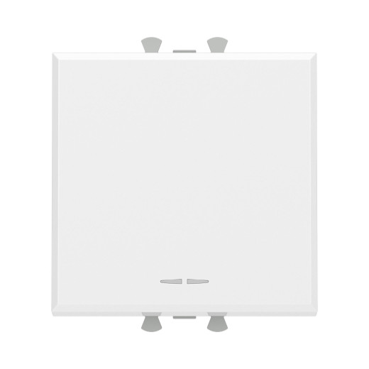 Переключатель одноклавишный модульный, Avanti, белое облако, 2 модуля