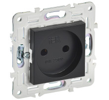 IEK SKANDY Черный Розетка б/з 10А SK-R02Bl