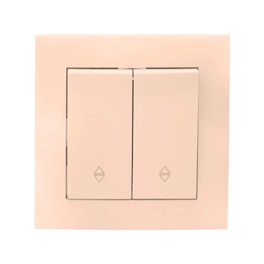 Валенсия выключатель 2-кл. 10А кремовый проходной EKF PROxima