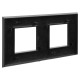 Рамка 2 поста (4 мод.), Avanti, черный квадрат