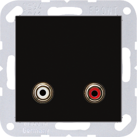JUNG 2x Cinch Audio (RCA), чёрный