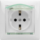 Розетка с заземлением IP44 - Legrand Valena - со шторками с защитной крышкой 16А 250В винтовые зажимы - белый