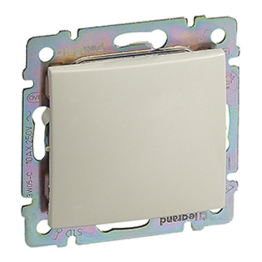Переключатель одноклавишный IP44 - Legrand Valena - 10А 250В схема 6 безвинтовые зажимы - слоновая кость