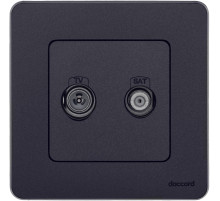Legrand/Daccord INSPIRIA Антрацит Розетка TV/SAT 