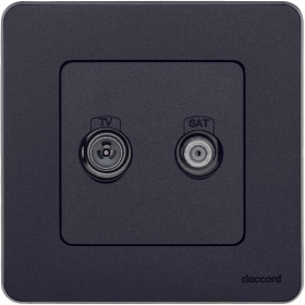 Legrand/Daccord INSPIRIA Антрацит Розетка TV/SAT 