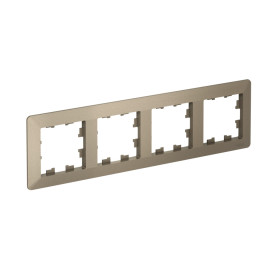 Systeme Electric AtlasDesign Air Шампань/дымчатый черный Рамка 4-ая