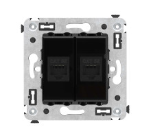 DKC Avanti Компьютерная розетка RJ-45 без шторки в стену, кат.5е двойная, 