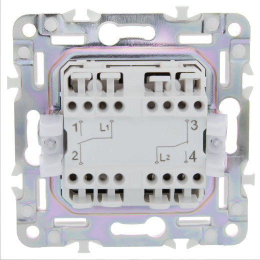 SKANDY Выключ. 2-кл. прох. 10А SK-V05G граф. IEK