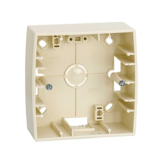 Коробка наружной установки на 1 пост,  89х89х37 mm, S82, сл.кость