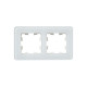 BRITE Рамка 2-мест. РУ-2-2-Бр стекло бел. RE IEK