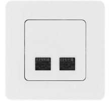 Legrand/Daccord INSPIRIA Белый Двойная розетка RJ 45 - категория 5e - UTP.