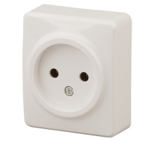 ЭРА Розетка Эксперт 11-2201-02 2P 16A-250В IP20 ОУ слоновая кость