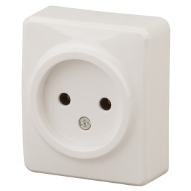 ЭРА Розетка Эксперт 11-2201-02 2P 16A-250В IP20 ОУ слоновая кость