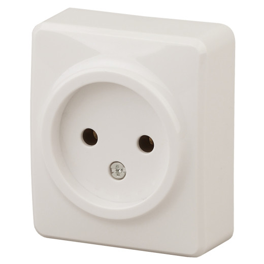Розетка ЭРА Эксперт 11-2201-02 2P 16A-250В IP20 ОУ слоновая кость