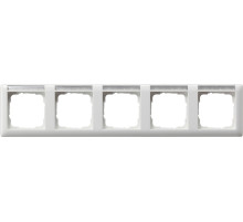 Gira Standard 55 Белый глянцевый Рамка 5-я горизонтальная с полем для надписи