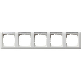 Gira Standard 55 Белый глянцевый Рамка 5-я горизонтальная с полем для надписи