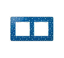 Simon 82 Detail Сине-фиолетовый, звезды Рамка 2-ая