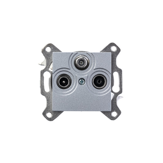 Розетка TV-R-SAT ABB Levit единственная серебро